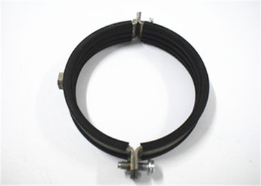 Black Rubber Ring Split Pipe Clamp For Tube System With Galvanized 80-400MM